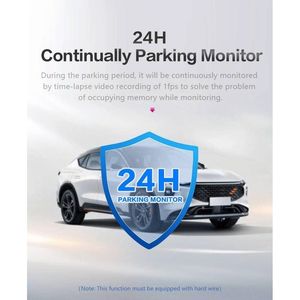 Cámara de Coche Dual 4K UHD de 9.66 Pulgadas con Control por Voz, Visión Nocturna, Pantalla Táctil, Cámara Trasera Impermeable con Vista de 150 Grados - Product Image 6