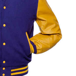 Veste universitaire personnalisable pour homme, manches longues, style Letterman, pour l'hiver 2024, nouveau design OEM avec logo personnalisé. - Product Image 4