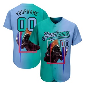 Camiseta de Béisbol Sublimada Personalizada con Nombre de Equipo 00, Unisex, Manga Corta, Poliéster Transpirable, para Todas las Temporadas, Corte Regular - Product Image 1
