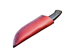Couteau EDC à lame fixe personnalisé Nordic Forge, manche en bois de rose et micarta, étui en cuir, couteau en acier plein fil à personnaliser (OEM) - Product Image 6