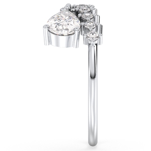 Anillo de Compromiso REYES al por Mayor con Moissanita Certificada GRA en Oro Blanco de 14K y 18K, Regalo de Joyería Fina para Mujer - Product Image 5