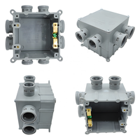 Boîtes à dalles carrées électriques en PVC Boîtiers IP67 Connecteurs moulés pour Ent Conduit Dalle Box Outlet Application mur en béton