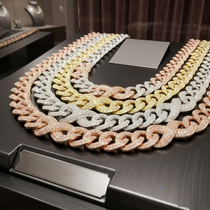 Luxury Hip Hop <b>Iced</b> <b>Out</b> Link <b>Chain</b> 925 Silver 10K 14K Gold Diamond Inspired Rapper Necklace for Men Street Jewelry - Product Image 5