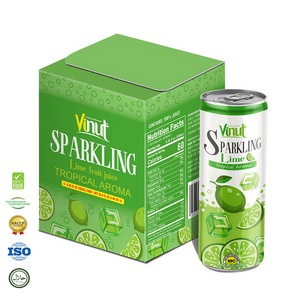 8.5 fl oz <b>Soft</b> Carbonated <b>drink</b> Tropical Lime Aroma Low Calories OEM ODM Private Label Bulk Selling Beverage Manufacturer - Product Image 1