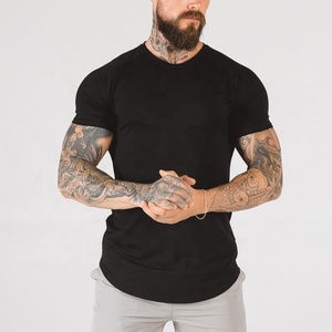 Camiseta Deportiva Personalizada OEM para Hombre, con Dobladillo Curvo, Tejido de Punto Ligero y Transpirable, Cuello Redondo, Impresión de Logotipo - Product Image 1