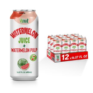 Boisson de jus de pastèque pur de 490ml sans sucre ajouté, échantillon gratuit, marque privée, fournisseurs en gros (OEM, ODM) - Product Image 1