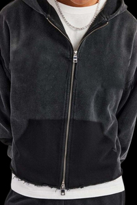 Survêtements d'hiver pour hommes, en molleton technique de haute qualité, avec logo personnalisé, polyester/coton, à capuche, fermeture éclair sur le devant, 2 pièces - Product Image 6