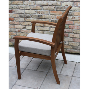 Silla de Comedor Moderna y Contemporánea de Altura Ajustable, Hecha de Madera de Teca Sólida con Acabado Natural para Uso en Exteriores - Product Image 5