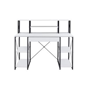 Escritorio multiusos con acabado blanco Amiel para uso en ordenador - Product Image 6