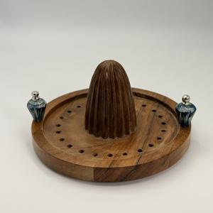 Exprimidor de Frutas y Verduras de Madera de Acacia con Asa y Patas Decoradas con Cuentas para Uso en el Hogar, Cocina, Hotel y Restaurante - Product Image 4