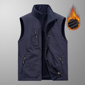 [Double-sided Wear] Waterproof Formal Fleece Winter Reversible Vest Outer Wear Quick-drying Breathable Men's Thin Zipper Large - Product Image 4