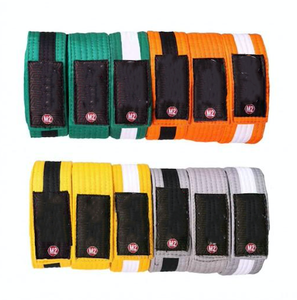 Ceinture de BJJ de haute qualité, ceinture de couleur pour arts martiaux, ceinture verte et jaune de BJJ, ceinture de BJJ de niveau avancé - Product Image 2
