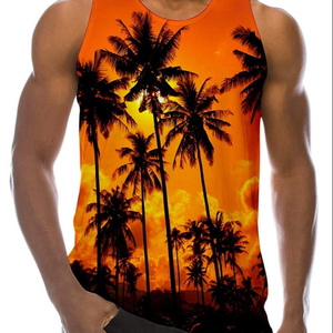 Camiseta sin Mangas Casual para Hombre, Sublimada, Ligera, Antiarrugas, Transpirable, Colores y Tallas Personalizables, Venta al Por Mayor Disponible - Product Image 1