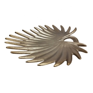 Vajilla de diseño Platos de metal de aluminio Bandeja de oro opaco para el hogar Cocina Hotel y restaurante para servir - Product Image 2