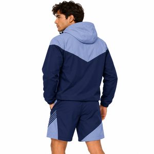Custom Quality Colorblock Hooded Windbreaker Zip-Up <b>Jacket</b> Sublimation Nylon Tracksuit Shorts Wholesale <b>Waterproof</b> Windbreaker - Product Image 2