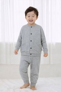 JALBEBE Set Unisex per Neonati con Felpa a Bottoni e Pantaloni, Manica Lunga, 100% Cotone, 2 Pezzi, Cardigan e Pantaloni Tuta Invernali - Product Image 2