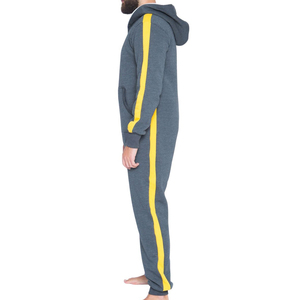 Pijama Enterizo Personalizado de Talla Grande para Hombre, con Capucha, Transpirable, Elegante, de Algodón y Felpa para Invierno - Product Image 3