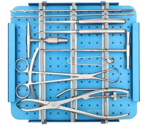 Kit d'instruments pour plaques de blocage de grands fragments orthopédiques en acier inoxydable, outils manuels réutilisables pour la chirurgie osseuse - Product Image 1