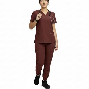 Custom Logo Medical <b>Nurse</b> <b>Scrubs</b> Suits High Quality Polyester Cotton Breathable Comfortable Hospital Uniform OEM Service - Product Image 5