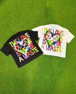 เสื้อยืดคอตตอนโอเวอร์ไซส์ หนานุ่ม สไตล์สตรีทแวร์ ยูนิเซ็กซ์ แฟชั่น พิมพ์ลายด้านหน้าได้ เป็นมิตรกับสิ่งแวดล้อม ป้องกันรังสียูวี รับผลิตแบบ OEM ขายส่ง - Product Image 3