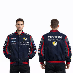 Veste de sport automobile pour homme, veste bomber personnalisée pour équipe de course, veste streetwear vintage avec patchs - Product Image 3