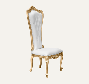 Fauteuil Trône Classique Traditionnel Blanc en Acajou Massif Fait Main et Artisanal – Mobilier de Luxe Durable pour Salon et Appartement - Product Image 3
