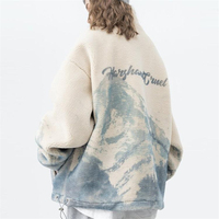Veste d'hiver zippée en polaire tendance pour la vente en gros, veste élégante en polaire Sherpa, polyester/coton, col montant zippé, logo frontal