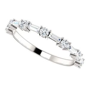 Anillo de Compromiso y Boda Alternativo de Moissanita, Corte Baguette, Plata de Ley 925, Anillo de Aniversario Nupcial, Regalo para Ella - Product Image 4