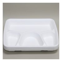 Assiette carrée en bagasse résistante à la chaleur, réutilisable et biodégradable, certifiée BRC, écologique, pour le service alimentaire