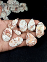 Lot en gros de cabochons en agate Crazy Lace naturelle, pierres précieuses en vrac de haute qualité, à dos plat, 5 kg, formes variées pour la fabrication de bijoux en argent