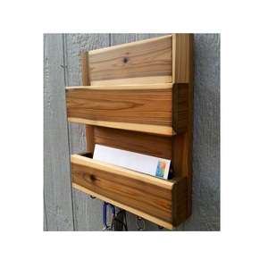 Wooden Key Storage Organizer for Wall Mount Ideal for House <b>Car</b> Office Keys and Small Hanging Items - Product Image 1