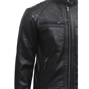 Chaqueta de Cuero para Hombre, Última Moda 2026, Cuello Alto, Diseño Casual Simple, Estilo Urbano, Popular para Otoño - Product Image 2