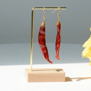 ต่างหูเรซิ่นพริกแห้งเคลือบเงาสำหรับผู้หญิง - Product Image 2