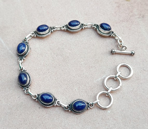 Natural Blue Lapis Lazuli 925 Sterling Silver Handmade Adjustable <b>Bracelet</b> Gemstone Jewelry Designer <b>Boho</b> <b>Bracelet</b> for Women Men - Product Image 1