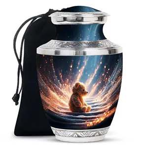 Urne funéraire décorative en forme d'ours en peluche, urnes à cendres pour humains, designs personnalisables pour cendres humaines - Product Image 2