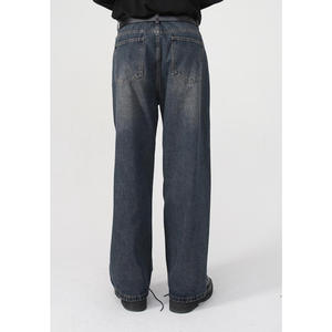 Jeans baggy vintage de haute qualité pour hommes, coupe large, taille plus, jeans droits pour hommes, streetwear fabriqué par le fabricant - Product Image 3