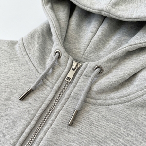 Sweat-shirt à capuche unisexe oversize en molleton uni avec fermeture éclair quart de tour, idéal pour l'automne – Rose, Noir, Gris - Product Image 5