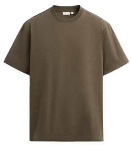 Nouveau T-shirt vierge à manches courtes et à col rond de haute qualité 100% coton épais et écologique Impression de logo personnalisé pour hommes - Product Image 5