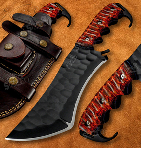 Cuchillo de Supervivencia Táctico de Acero D2 Hecho a Mano, de Grado Industrial, con Mango de Madera de Sequoia, OEM ODM - Product Image 1
