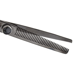 Ciseaux de coiffure professionnels en acier inoxydable, légers, noirs et rouges, pour une utilisation en salon de beauté - Product Image 2