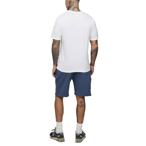 Ensemble de sport d'été tricoté respirant pour homme, T-shirt décontracté en coton et short assorti, conception de logo personnalisé, fusion sans couture - Product Image 4