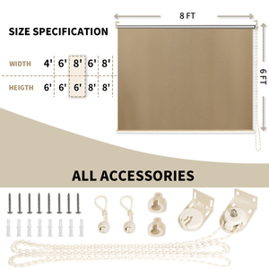 Ombrelloni e basi per patio 7x8 in HDPE con rullo a scomparsa, resistenti e durevoli - Product Image 5