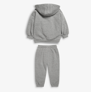 Unisex <b>Black</b> Hoodie And <b>Jogger</b> Set Full Sleeve Solid Color Casual Tracksuit With Drawstring Closure And Side Pockets For Kids - Product Image 2