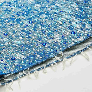 Nouvelle Tendance en Promotion : Short en Jean Homme de Haute Qualité, Taille Élastique, Prix Abordable, Short en Jean Homme avec Strass - Product Image 3