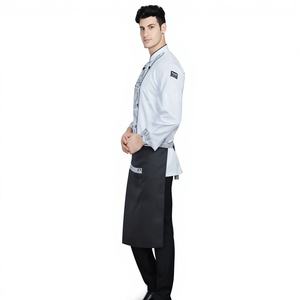 Chaqueta de Chef para Hombre, Manga Larga, con Botones al Frente, Tela Gabardina con Relieve, para Uso en Restaurantes y Bares - Product Image 1