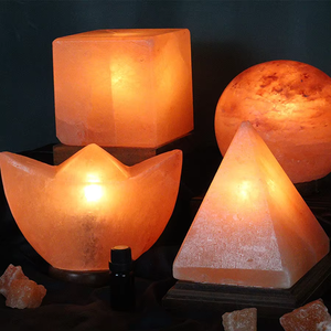 Premium Grade Himalayan Salt Crystal <b>Lamp</b> Himalayan Salt <b>Lamps</b> Carved <b>Star</b> Shape Natural Rock Salt Candle Holder Home Decoration - Product Image 2