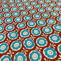 Tela de algodón floral estampada a mano, textil de algodón hecho a mano en India, tela tradicional Sanganeri al por mayor