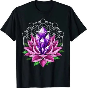 Camiseta de manga corta 100% algodón de alta calidad con diseño de Flor de la Vida, Geometría Sagrada, Yoga, para hombre, corte holgado, estampada. - Product Image 2