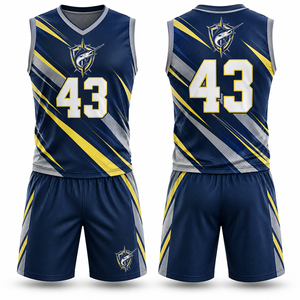 Ensemble Maillot et Short de Basketball à Séchage Rapide, Coutures Lisses, Broderies Durables, Tenue de Joueur pour Matchs Scolaires, Fabricant et Vente au Détail - Product Image 6