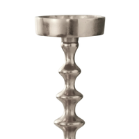 Support de bougie décoratif de Noël de qualité supérieure, décoration d'intérieur, finition argentée, en aluminium moulé, écologique, durable, fait main